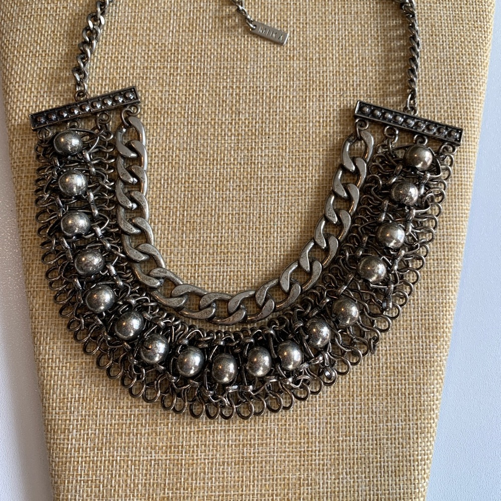 MIKA brutalist bib necklace. Big statement piece.
